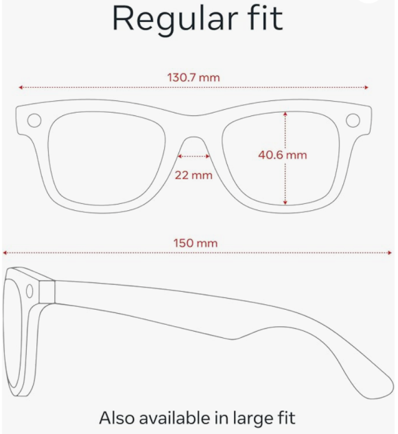 Ray-Ban Meta Glasses, Wayfarer Large Matte Black / Polarized Gradient Graphite - Image 6